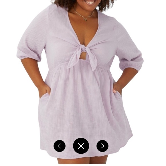 Cotton On Lilac Knot Front Dress - Picture 2 of 6